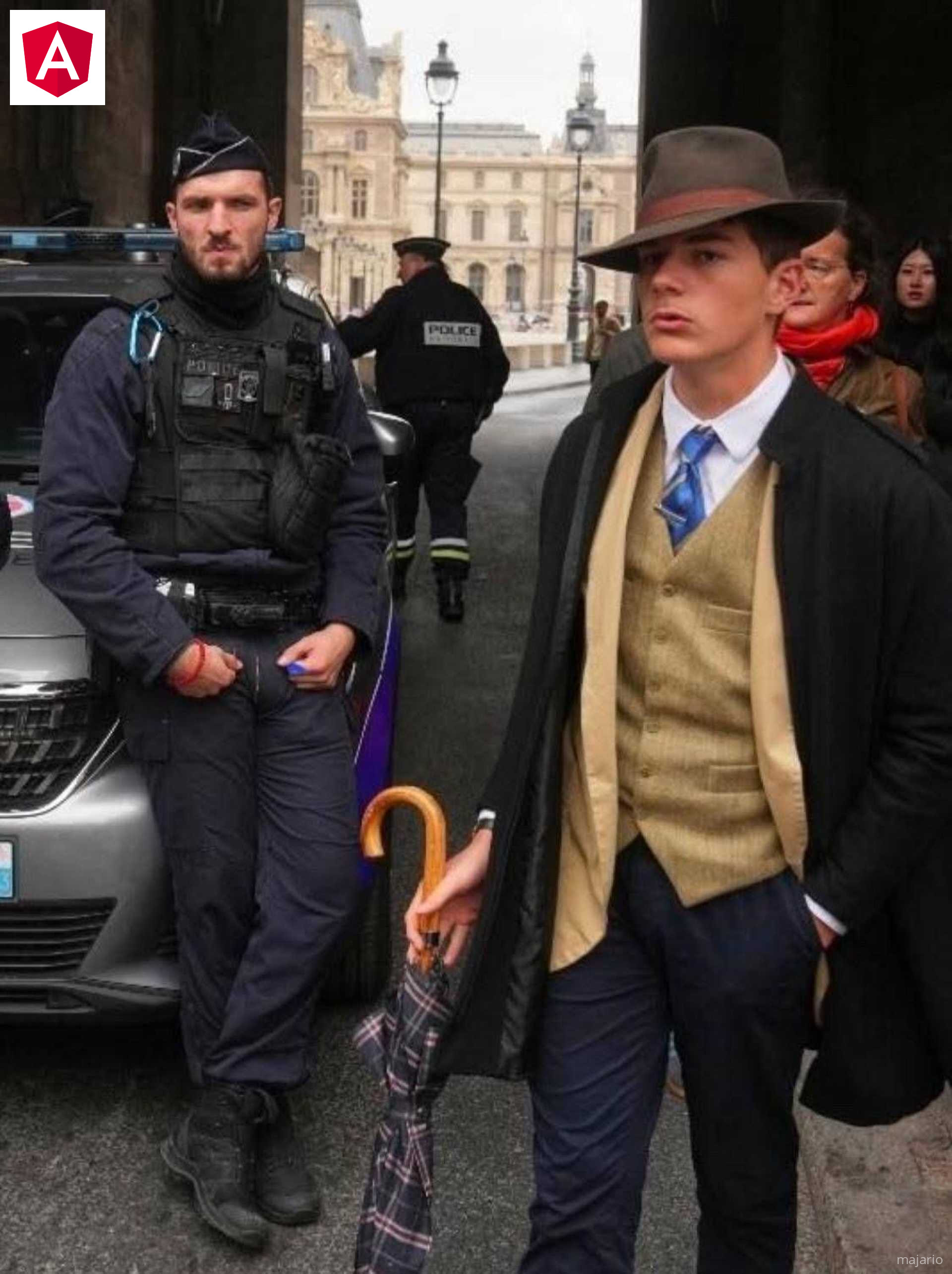 The "Louvre detective" 